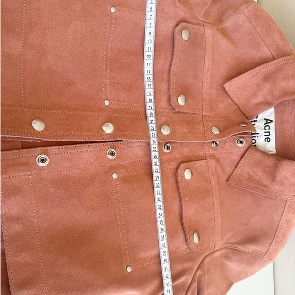 🚩steal authentic Acne Women's Blush Suede Utility Jacket - Picture 6 of 8